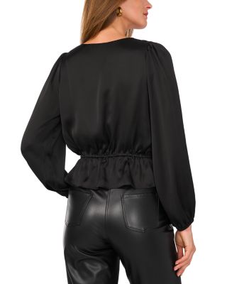 V Neck Peplum Top