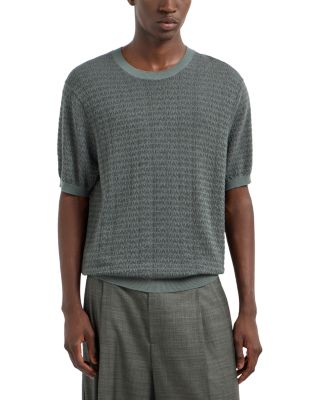Emporio Armani Stitched Logo Short Sleeve Sweater