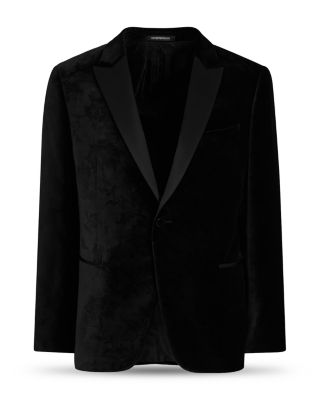Slim Fit Embossed Velvet Dinner Jacket
