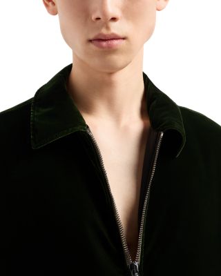 Regular Fit Velvet Trucker Jacket