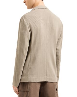Regular Fit Textured Crepe Wool Blazer