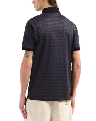 Jacquard Logo Lettering Polo Shirt 