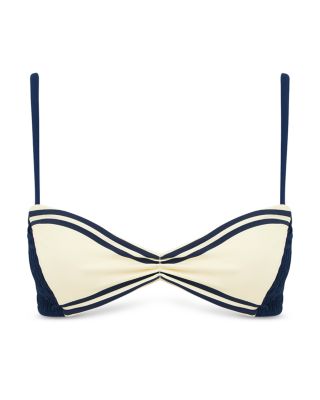 Marine Smocked Bralette Bikini Top