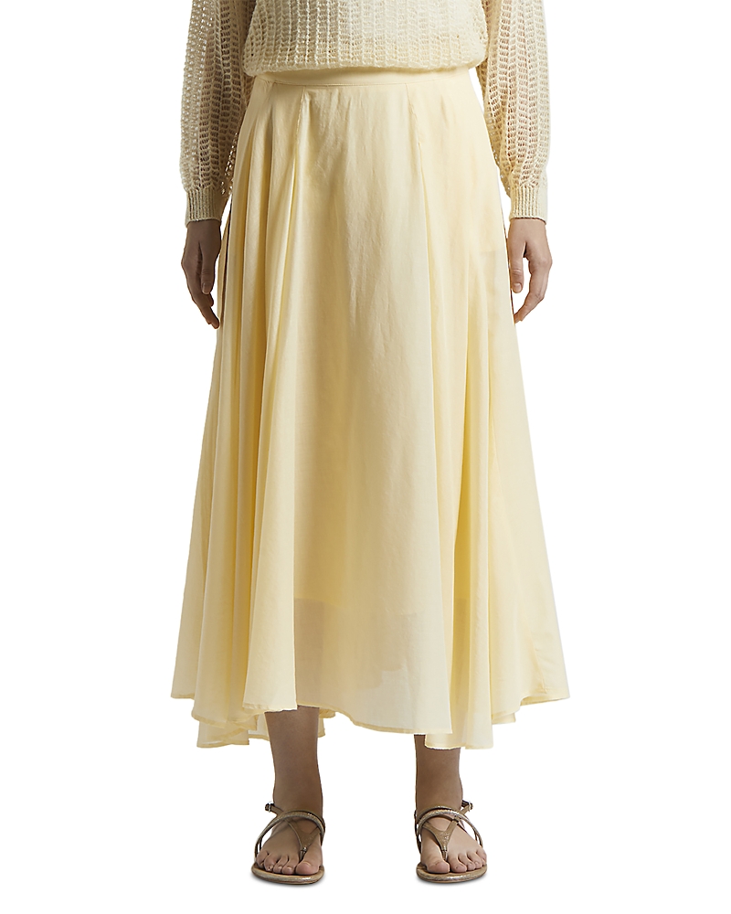 Shop Peserico Midi Skirt In Sunshine Yellow