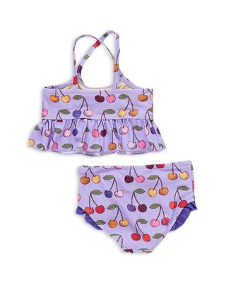 Girls' Joy Sleeveless Ruffle Top & Print Bottom Two Piece Swimwear - Baby