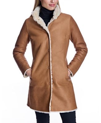 Grooved Shearling Jacket