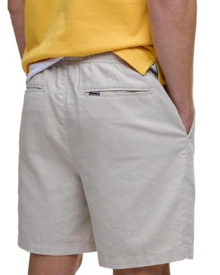 Relaxed Fit Linen Blend Shorts 