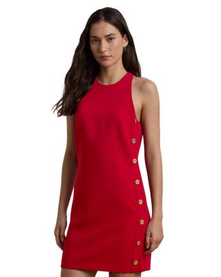 Ralph Lauren - Button Trim Crepe Shift Dress