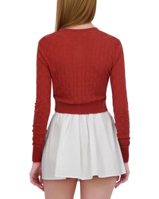 Checker Knit Cardigan 