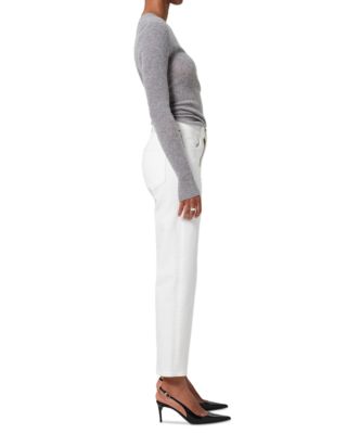 Palma High Rise Straight Leg Jeans in Soft White