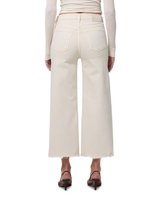 Lyra High Rise Crop Wide Leg Jeans in Almondette