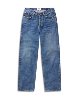 V-Waist Baggy Leg Jeans in Cascade