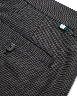 Micro Houndstooth Slim Fit Pants