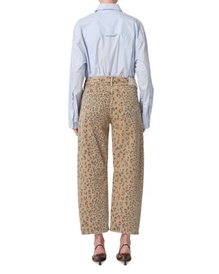 Miro High Rise Relaxed Jeans in Natural Cheetah