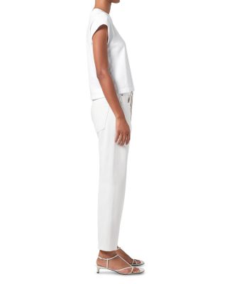 90&#39;s Mid Rise Cropped Straight Leg Jeans in Fortune Cookie