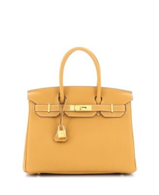 Pre-Owned HERMÈS - Birkin 30 Handbag Brown Togo with Gold Hardware