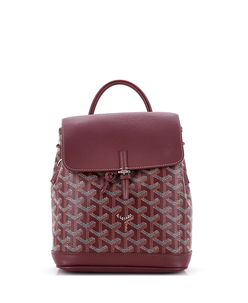 Pre-owned Pre-owned Goyard Goyard Mini Alpin Backpack Coated Canvas In Red