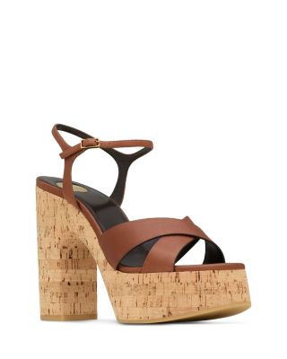 Saint Laurent - Women's Bianca Platform Sandals in Smooth Leather