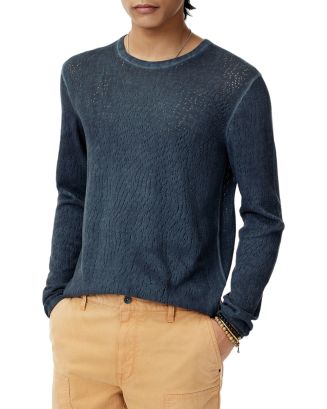 NWT $98 John Varvatos Cooper Vintage Crew In Pacific Blue