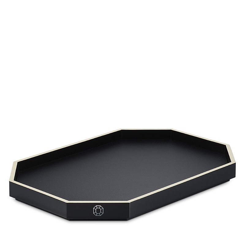 Baccarat Medium Octagone Tray In Black