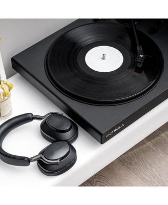  Hi-Res Onyx Bluetooth Turntable with aptX Adaptive Audio and Audio Technica AT-VM95E Cartridge