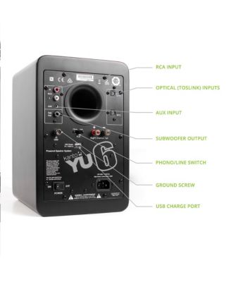  YU6 Powered Bookshelf Speakers with Built-in Bluetooth - Pair