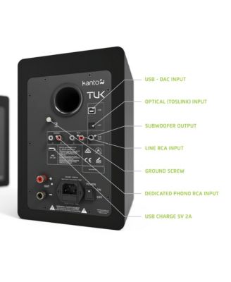 TUK Premium Powered Bookshelf Speakers - Pair