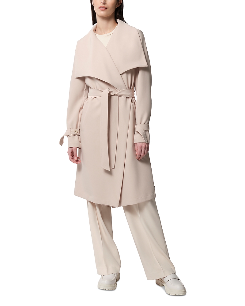 Soia & Kyo Essential Drapey Trench Coat In Mist