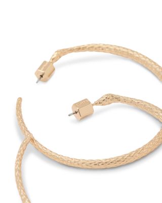 Serpent Texture Tapered Large Hoop Earrings