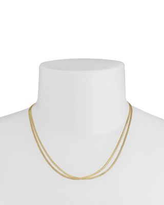 Signature Snake Chain Layered Necklace, 17"