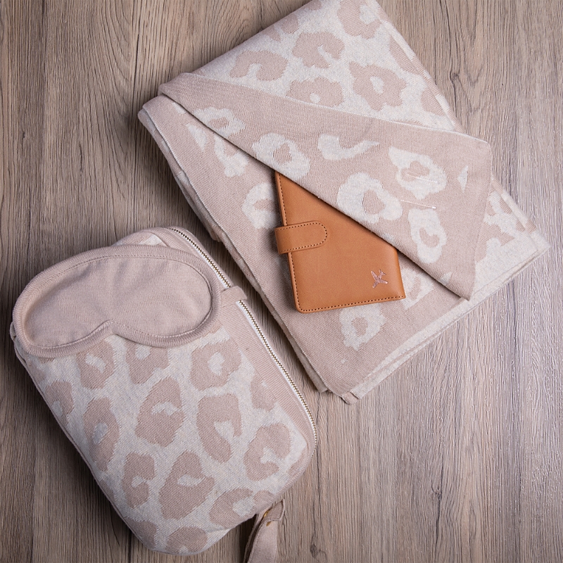Pink Lemonade Leopard Print Travel Set In Leopard