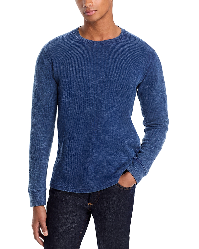 Rails Rheese Textured Long Sleeve Tee In Vintage Indigo