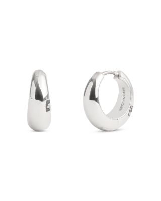 Signature Hallmark Tubular Huggie Hoop Earrings