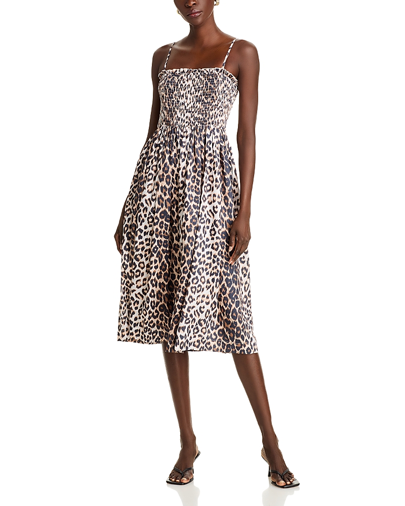 Aqua Leopard Midi Dress - Exclusive In Leopard