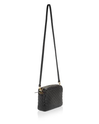 Midi Sac Woven Leather Shoulder Bag 