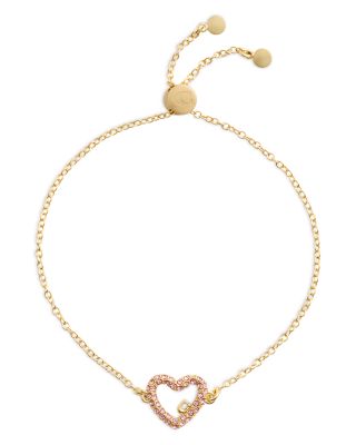 COACH - Signature Crystal Pav&eacute; Heart Slider Bracelet