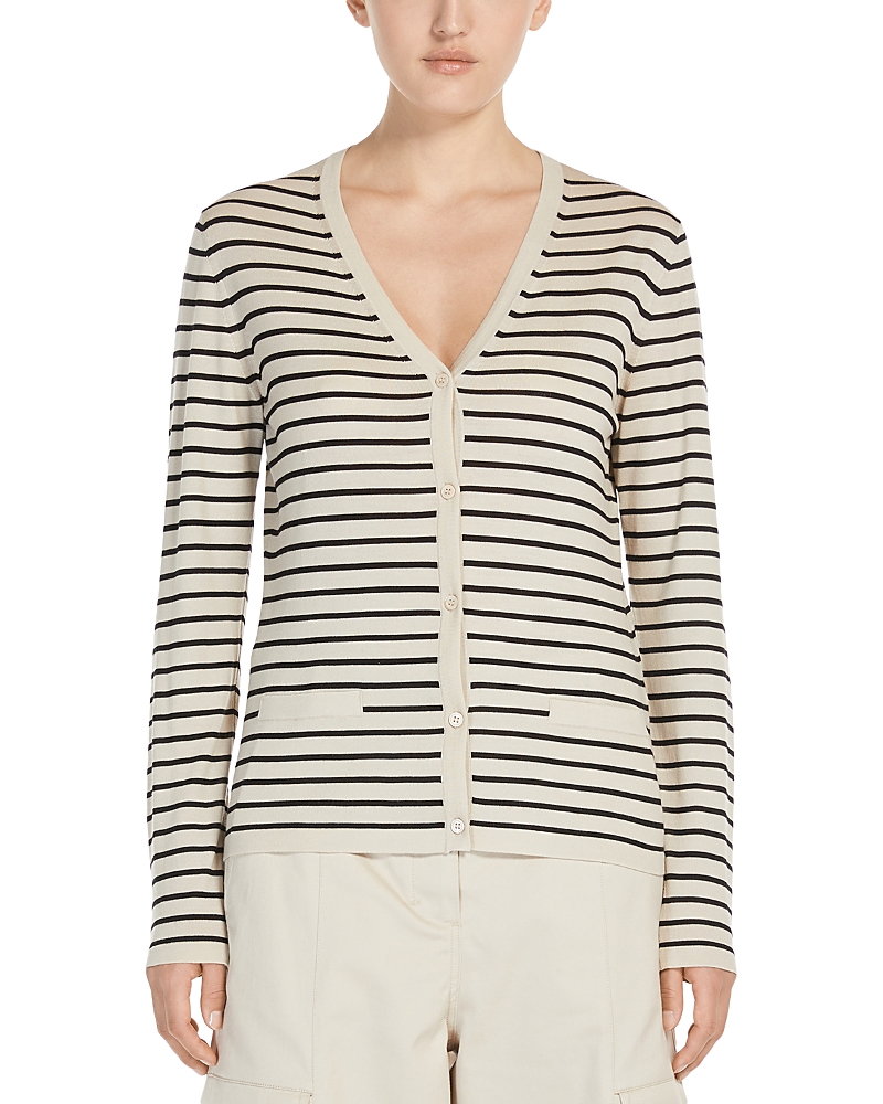 MAX MARA KENYA WOOL STRIPED CARDIGAN