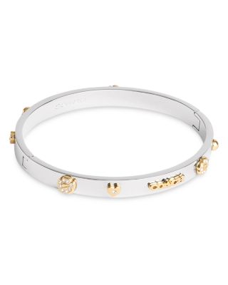 Signature Mixed Motif Bangle Bracelet