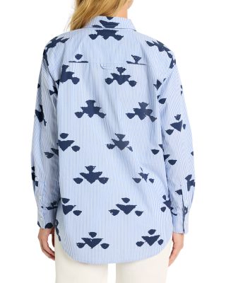 Stamped on Stripes Button Front Shirt 