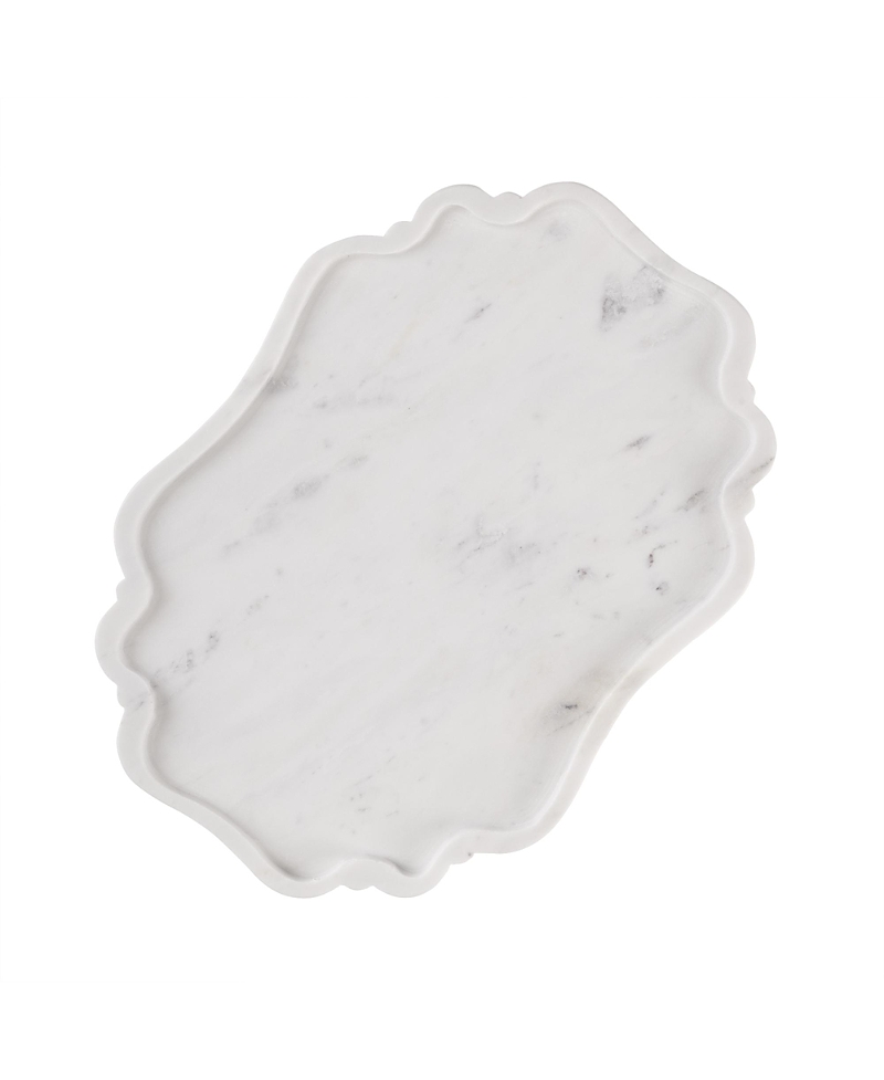 Gauri Kohli Cascade White Marble Tray