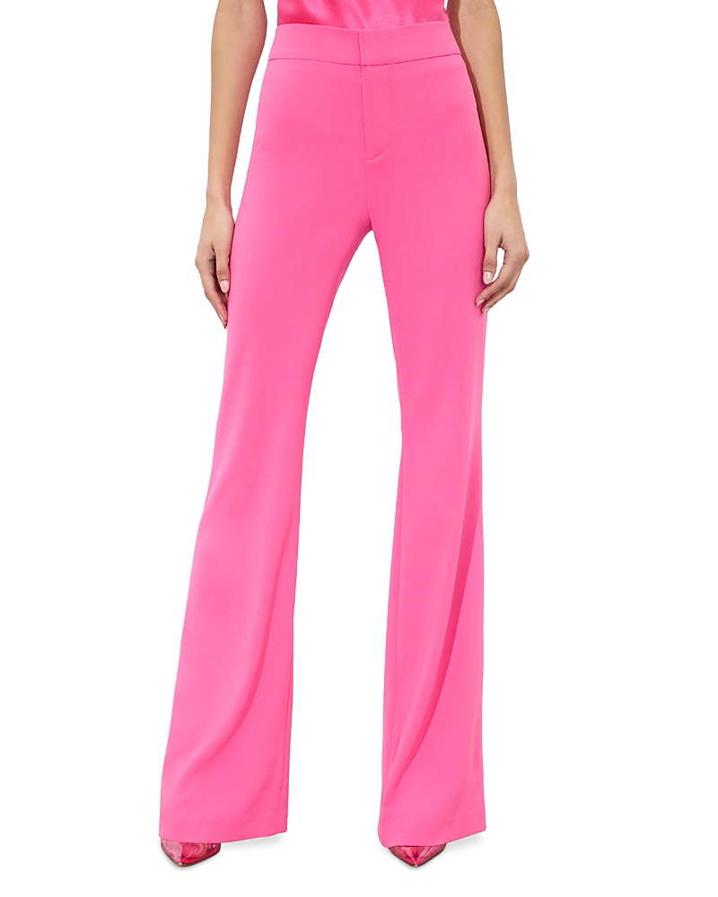 Alice And Olivia Livi Mid-rise Pants In Wild Pink