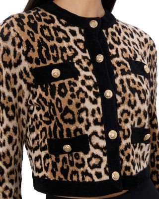 売れ筋商品|||アリス アンド オリビア ニット&セーター レディース アウター CLAIRA LEOPARD CARDIGAN - Cardigan - black Alice and Olivia Claira Leopard Print Cardigan | Bloomingdale's