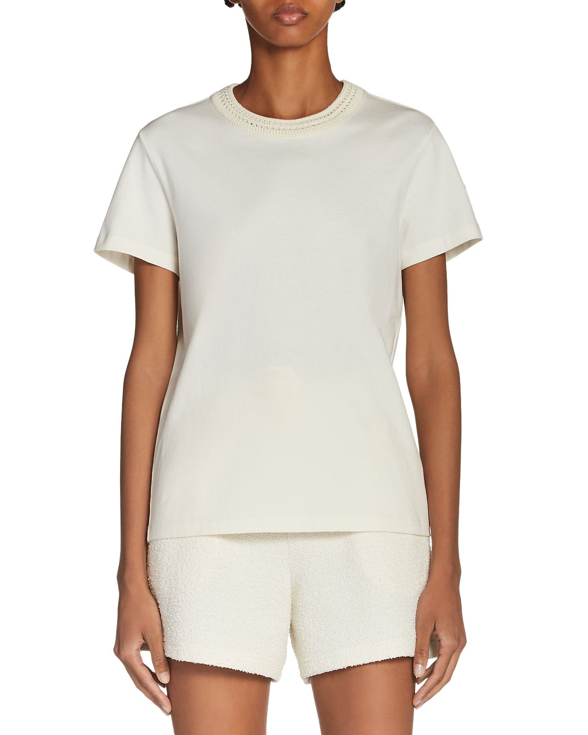 Moncler Crocheted Neck Tee