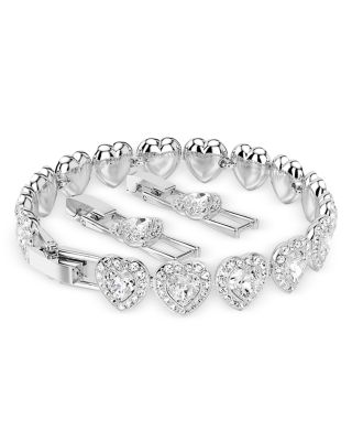 Ariana Grande Crystal Heart Halo Tennis Bracelet