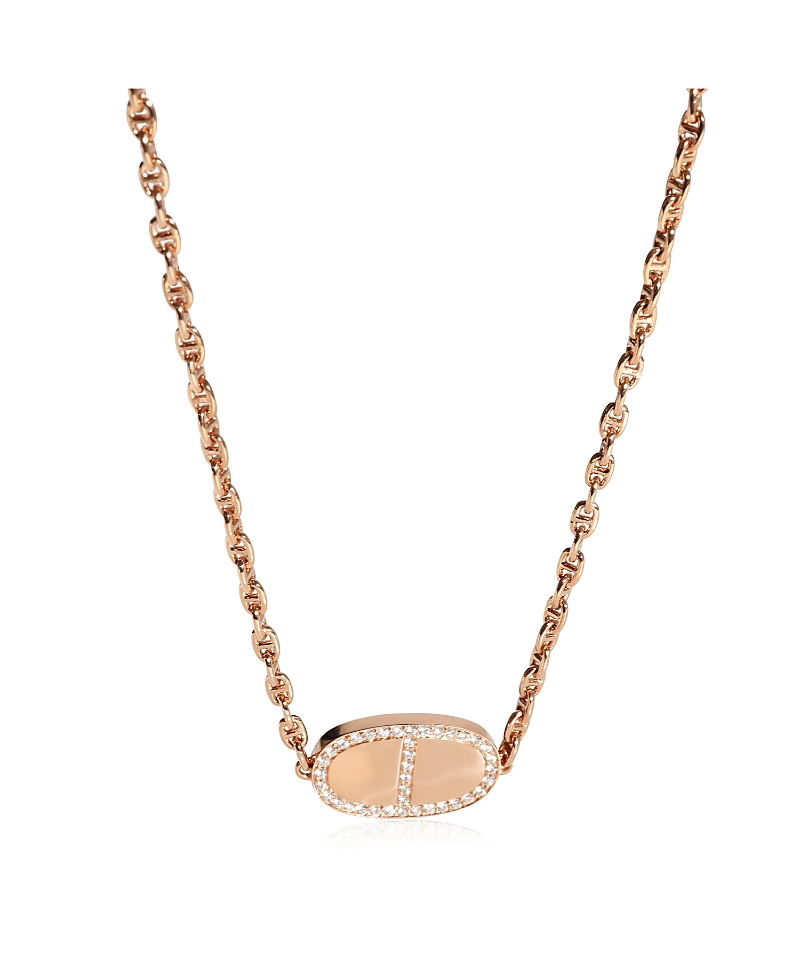 Pre-owned Pre-owned Hermes Hermes Chaine D' Ancre 18 Rose Gold Fashion Necklace