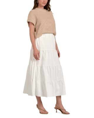 Mixed Media Sweater Midi Dress