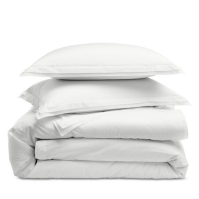 Tipped Double Flange Percale Bedding Collection - Exclusive