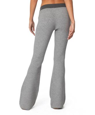 Lei Contrast Knit Flared Pants