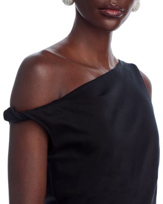 Wesley Mixed Media Bubble Hem Mini Dress