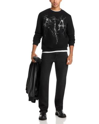 Charles Black Cracked Logo Sweatshirt